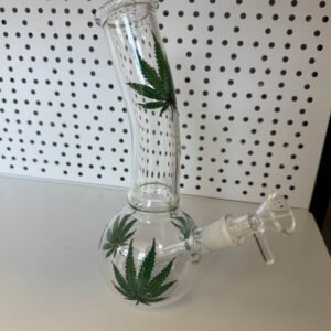 Cannabis Leaf Glass Bong